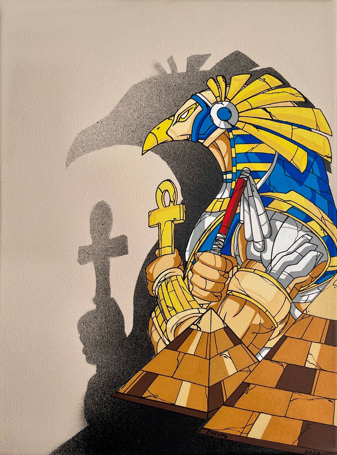 Sonnengott Ra Illustration [Leinwand]