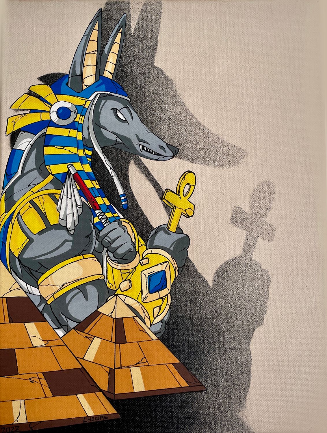 Anubis Illustration [Leinwand]
