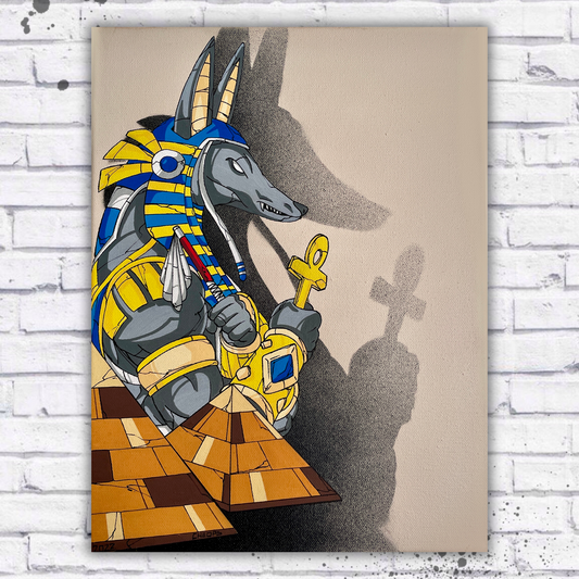 Anubis Illustration [Leinwand]